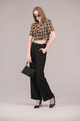 Plaid Baddie Crop Blazer